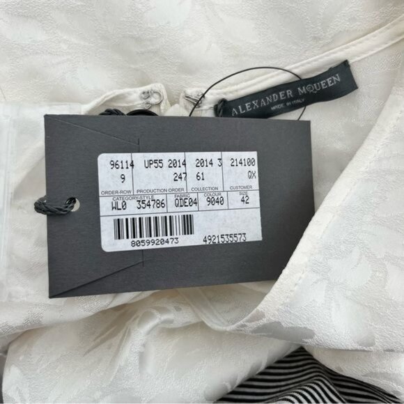 Alexander McQUEEN Peplum Top V Neck High Low - Picture 11 of 12